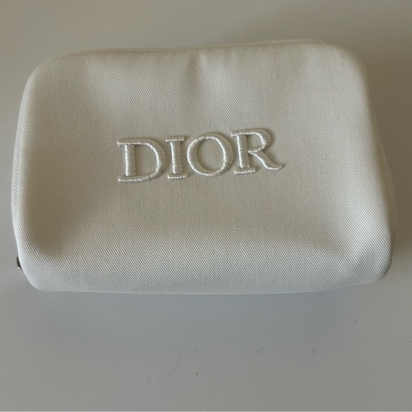 DIOR White Silver Make-up Cosmetic toiletrie pouch bag - Picture 2 of 9
